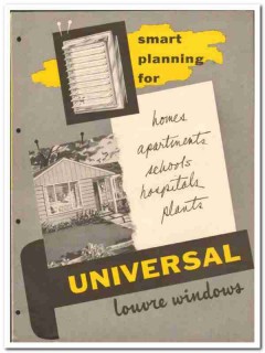 Universal Fabricators Inc 1955 vintage window catalog louver aluminum