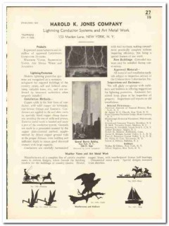 Harold K Jones Company 1935 vintage electrical catalog lightning metal