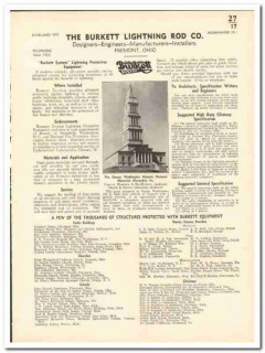 Burkett Lightning Rod Company 1935 vintage electrical catalog engineer