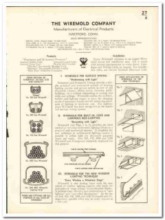 Wiremold Company 1935 vintage electrical catalog surface wiring light