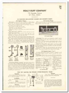 Healy-Ruff Company 1935 vintage heating catalog E-Z radiator hangers Healy-Ruff Company 1935 vintage heating catalog E-Z radiator hangers