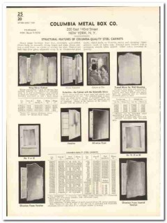 Columbia Metal Box Company 1935 vintage bathroom catalog steel cabinet