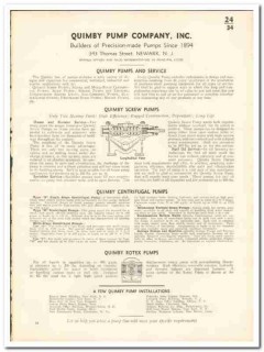 Quimby Pump Company 1935 vintage plumbing catalog centrifugal screw Quimby Pump Company 1935 vintage plumbing catalog centrifugal screw