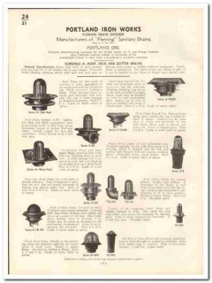 Portland Iron Works Corp 1935 vintage plumbing catalog Fleming drains Portland Iron Works Corp 1935 vintage plumbing catalog Fleming drains