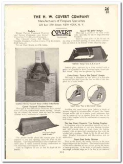 H W Covert Company 1935 vintage heating catalog fireplace specialties H W Covert Company 1935 vintage heating catalog fireplace specialties