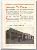 Fulton Engineering Company 1943 vintage ad ice cream dedicated Kindman Fulton Engineering Company 1943 vintage ad ice cream dedicated Kindman