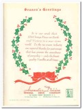 General Drug Company 1943 vintage ad ice cream Seasons Greetings