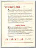 Ice Cream Field 1943 vintage ad Things To Come Post-War future