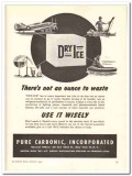 Pure Carbonic Inc 1943 vintage ad ice cream war jobs waste