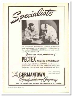Germantown Mfg Company 1944 vintage ad ice cream Specialists pectex Germantown Mfg Company 1944 vintage ad ice cream Specialists pectex