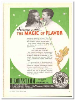 H Kohnstamm Company 1944 vintage ad ice cream flavor science magic