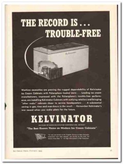 Nash-Kelvinator Corp 1944 vintage ad ice cream trouble-free wartime Nash-Kelvinator Corp 1944 vintage ad ice cream trouble-free wartime
