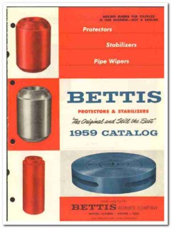 Bettis Rubber Company 1959 vintage oil gas catalog protectors wipers Bettis Rubber Company 1959 vintage oil gas catalog protectors wipers