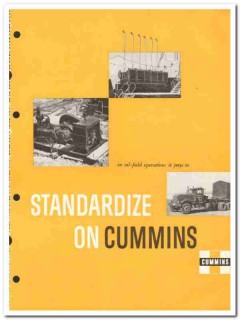 Cummins Engine Company 1959 vintage oil gas catalog oilfield power