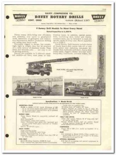 Davey Compressor Company 1959 vintage oil gas catalog rotary drills