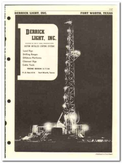 Derrick Light Inc 1959 vintage oil gas catalog custom lighting systems
