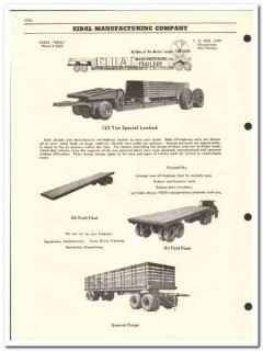 Eidal Mfg Company 1959 vintage oil gas catalog oilfield trailers