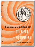 Fairbanks-Morse Company 1959 vintage oil catalog oilfield motor engine Fairbanks-Morse Company 1959 vintage oil catalog oilfield motor engine
