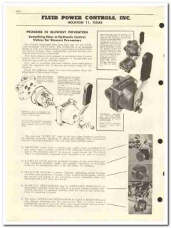 Fluid Power Controls Inc 1959 vintage oil gas catalog valves blowout Fluid Power Controls Inc 1959 vintage oil gas catalog valves blowout