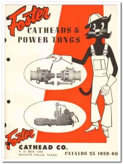 Foster Cathead Company 1959 vintage oil gas catalog oilfield tongs