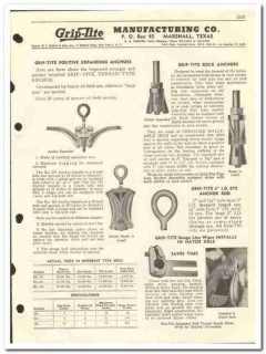 Grip-Tite Mfg Company 1959 vintage oil gas catalog anchors expanding Grip-Tite Mfg Company 1959 vintage oil gas catalog anchors expanding