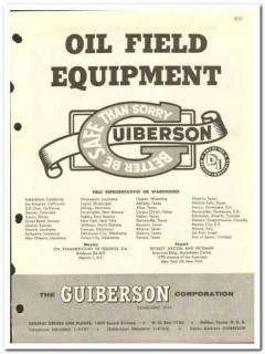 Guiberson Corp 1959 vintage oil catalog oilfield equipment swabs cups