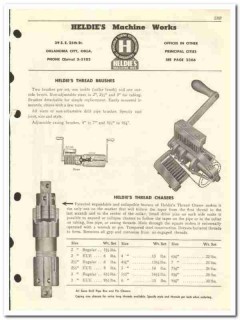 Heldies Machine Works Inc 1959 vintage oil gas catalog brushes chasers