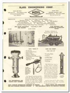 H2OIL Engineering Corp 1959 vintage oil gas catalog oilfield equipment H2OIL Engineering Corp 1959 vintage oil gas catalog oilfield equipment