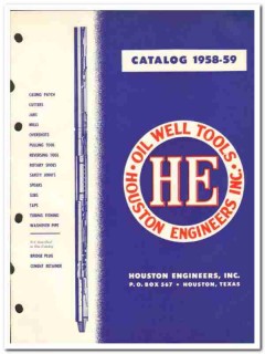 Houston Engineers Inc 1959 vintage oil gas catalog oilfield tools taps Houston Engineers Inc 1959 vintage oil gas catalog oilfield tools taps