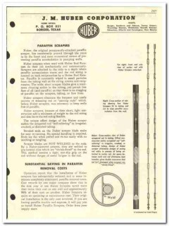 J M Huber Corp 1959 vintage oil gas catalog oilfield equipment scraper J M Huber Corp 1959 vintage oil gas catalog oilfield equipment scraper