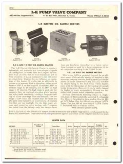 L-K Pump Valve Company 1959 vintage oil field catalog valves asbestos