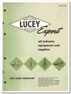 Lucey Export Corp 1959 vintage oil catalog oilfield equipment asbestos