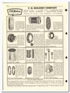 F H Maloney Company 1959 vintage oil gas catalog crossing insulators