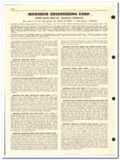 Monarch Engineering Corp 1959 vintage oil gas catalog oilfield pump