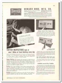 Howard Bros Mfg Company 1938 vintage textile ad card clothing Tuffer Howard Bros Mfg Company 1938 vintage textile ad card clothing Tuffer