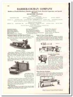 Barber-Colman Company 1938 vintage textile ad spooler warper knotter