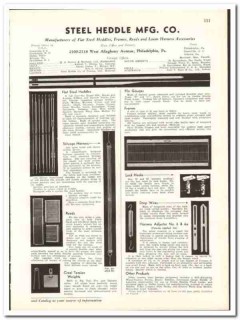 Steel Heddle Mfg Company 1938 vintage textile ad frames reeds loom Steel Heddle Mfg Company 1938 vintage textile ad frames reeds loom