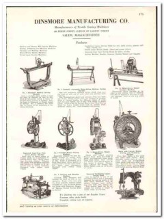 Dinsmore Mfg Company 1938 vintage textile ad mill sewing machines