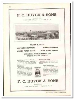 F C Huyck Sons  1938 vintage textile ad Palmer blankets jackets
