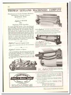 Thomas Leland Machinery Company 1938 vintage textile ad expander 3-Bar