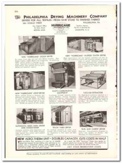 Philadelphia Drying Machinery Company 1938 vintage textile ad dryers Philadelphia Drying Machinery Company 1938 vintage textile ad dryers