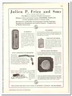 Julien P Friez Sons Inc 1938 vintage textile ad weather instruments Julien P Friez Sons Inc 1938 vintage textile ad weather instruments
