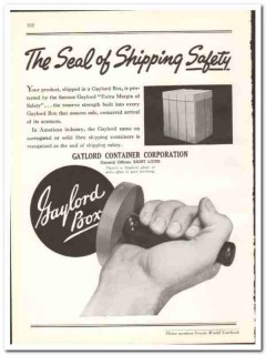 Gaylord Container Corp 1938 vintage textile ad shipping box corrugated Gaylord Container Corp 1938 vintage textile ad shipping box corrugated