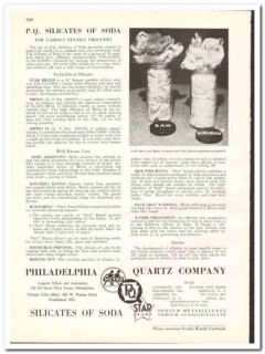 Philadelphia Quartz Company 1938 vintage textile ad silicates soda Philadelphia Quartz Company 1938 vintage textile ad silicates soda