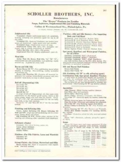 Scholler Brothers Inc 1938 vintage textile ad Brosco oils soaps