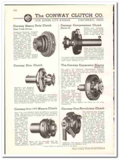 Conway Clutch Company 1938 vintage industrial ad disc sleeve