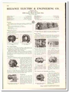 Reliance Electric Engineering Company 1938 vintage textile ad motors