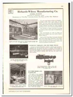 Richards-Wilcox Mfg Company 1938 vintage industrial ad conveying