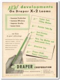 Draper Corp 1954 vintage textile ad X-2 looms mechanisms developments