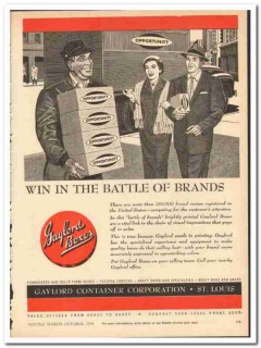 Gaylord Container Corp 1954 vintage box ad textile corrugated brands Gaylord Container Corp 1954 vintage box ad textile corrugated brands